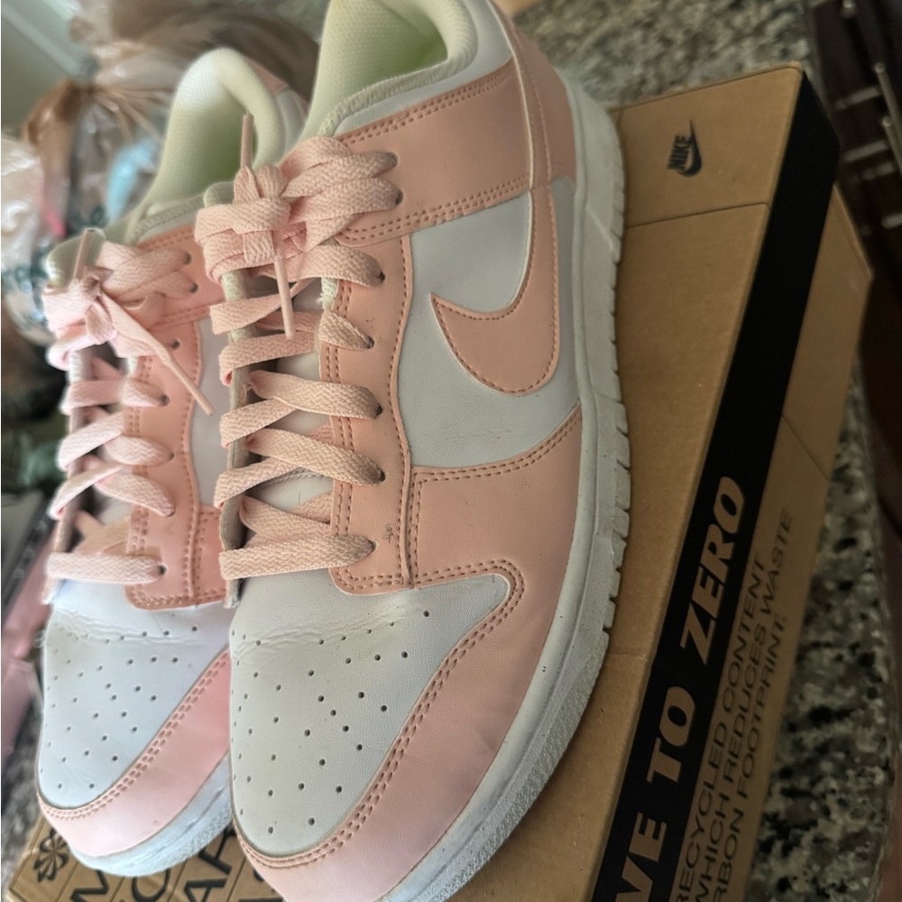 Nike Pastel Pink and White Sneakers women’s size 10